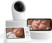 eufy Baby E21 Babyfoon – Baby Monitor – 4K Camera – Hybride Wi-Fi – App- en Monitorbediening – Ultrahelder Nachtzicht – Pan-Tilt – 8× Zoom – Draagbare Camera met Ingebouwde Batterij – ANR – Slimme Waarschuwingen