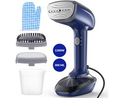 Kledingstomer PowerSteam Pro - 300ml - 2 Opzetborstels - Handstomer Kleding & Meubilair - Stoomapparaat - Strijkijzer - Kleding Stomer voor op Reis - Garment Steamer - Qualiz®