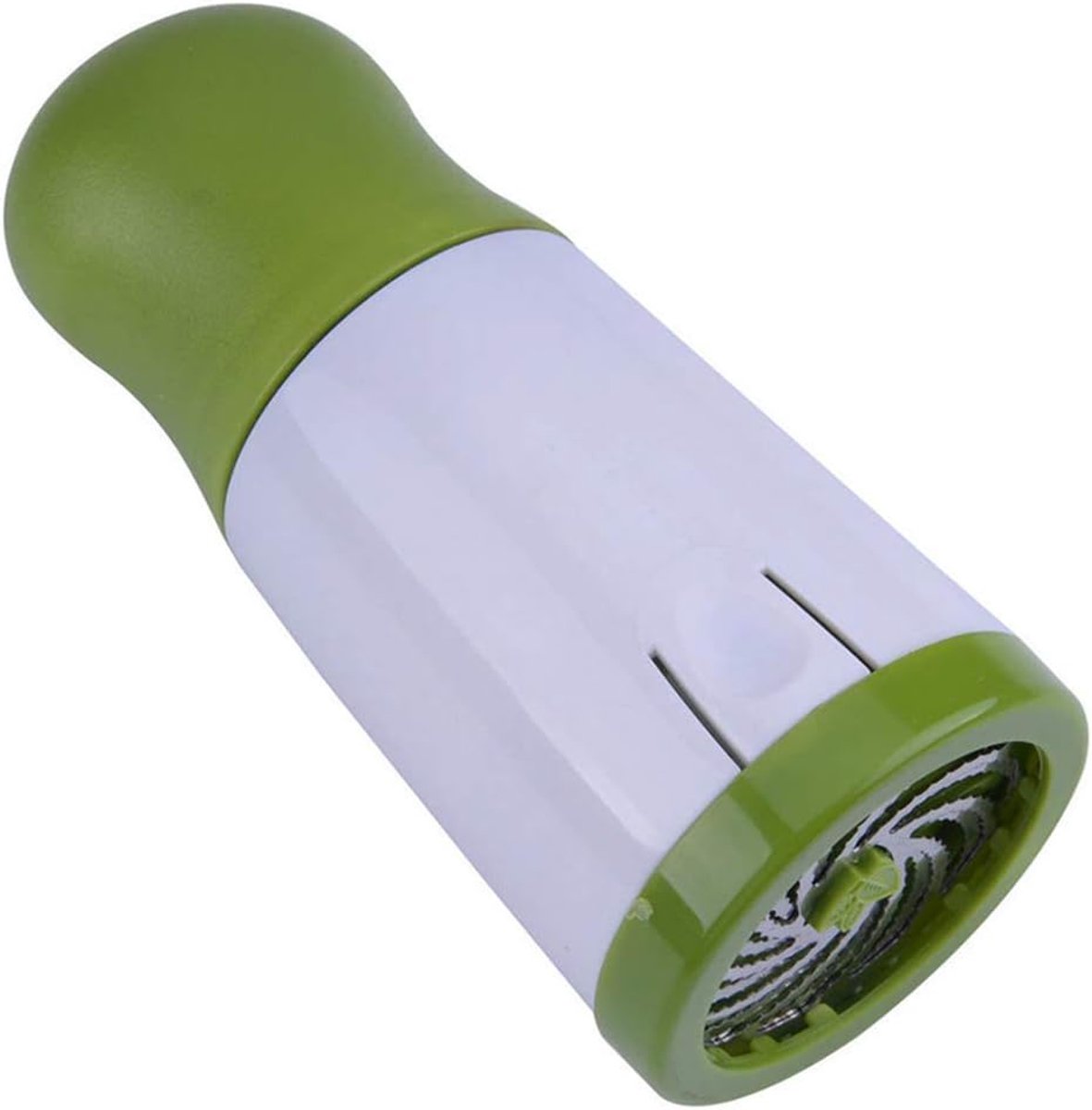 1 roestvrijstalen mes, veilig nieuw (kleur: wit en groen)