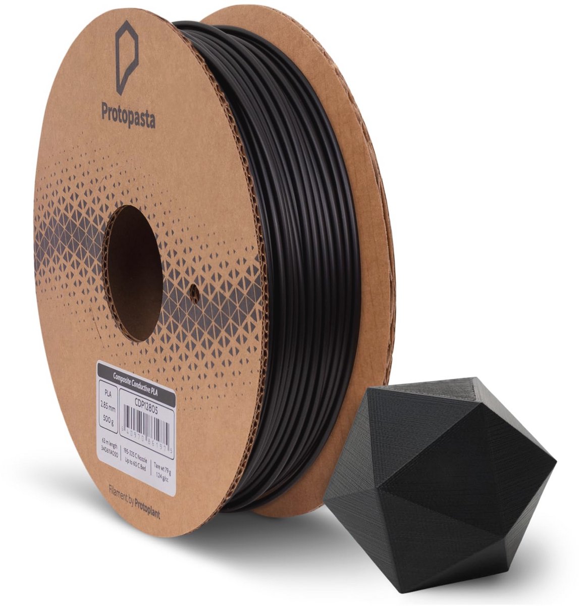 Elektrisch Geleidende PLA 3D Printer Filament 2.85mm - Voor 3D Afdrukken, Recyclebare Kartonnen Spoel
