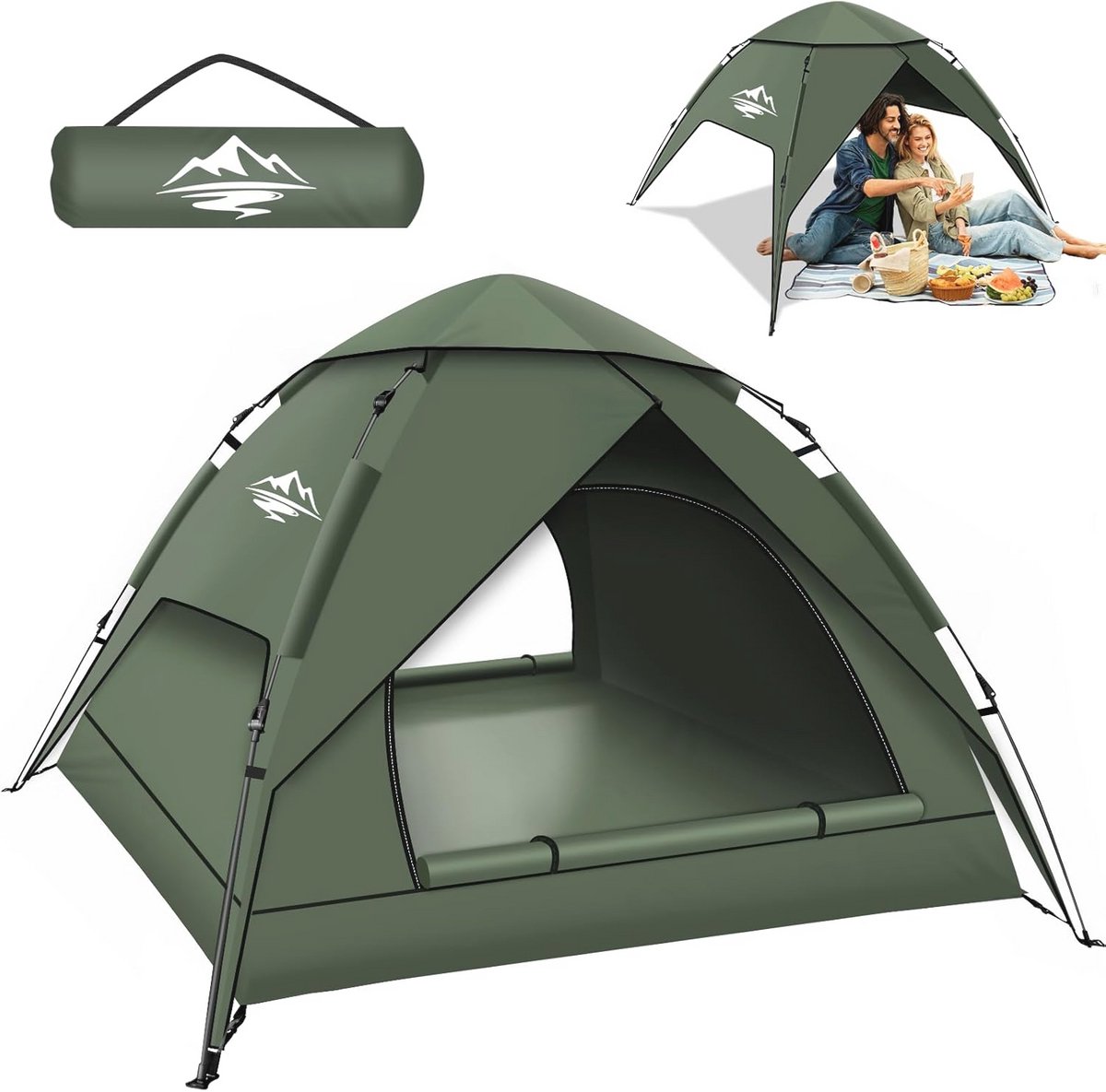 Automatische Pop-up Tent voor 2-3 Personen - Waterdicht, Winddicht, Eenvoudige Installatie