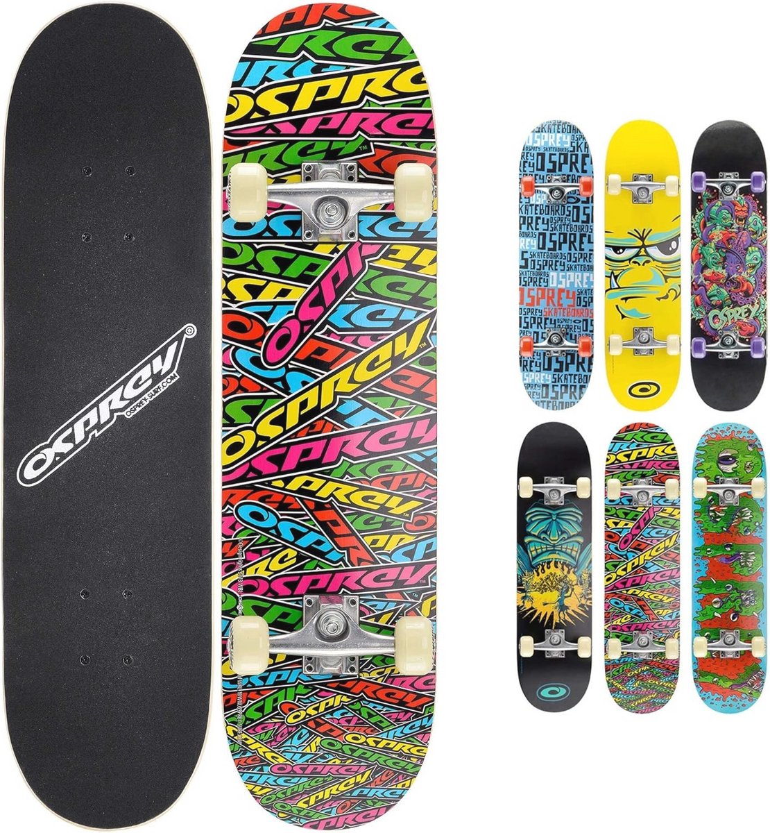 Dubbel Kick Skateboard voor Kinderen Ideaal voor Beginners 79 x 20 cm Met 7-laags Esdoorn Deck en Diverse Ontwerpen