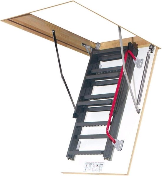 Trapleuning Inklapbare Inklapbare trap met metalen leuning 60 x 111 x 280 | bol