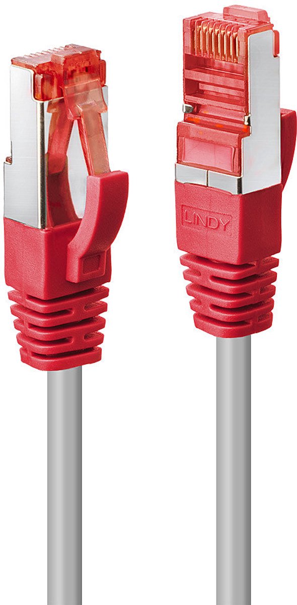 LINDY 47841 RJ45 Netwerkkabel, patchkabel CAT 6 S/FTP 7.50 m Grijs Snagless 1 stuk(s)