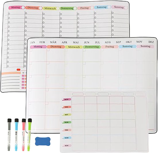 Whiteboard-set - 3-delig - wit