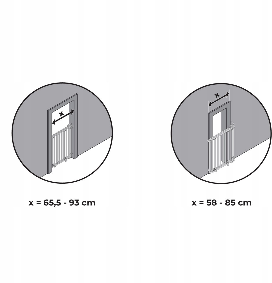 Geuther Veiligheidshekje Deurklink Bevestiging 58-93cm Zwart