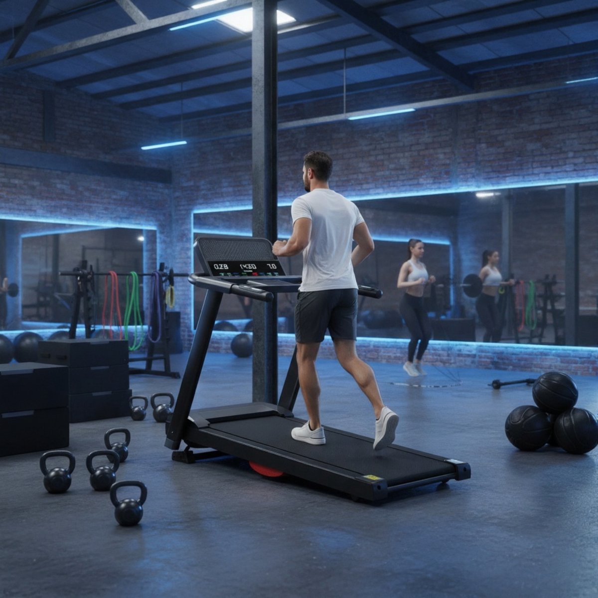 Treadmill Met 15% Hellingshoek & App – Opklapbaar Incline Loopband 12 km/u 2.5PK Brushless Motor, LED Display, Hartslagmeter, Bluetooth Speaker & 12 Programma’s – Premium Dempingssysteem – Altameubel