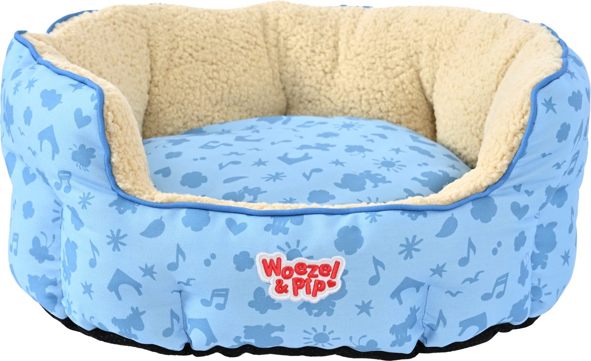 Woezel & Pip slaapmand rond blauw 60cm