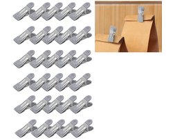 Wasknijpers - wasknijpers klein - Knijpers - handdoekclips - 30 stuks - Handdoekknijpers - sokken clips - sokkenclips - wasknijpers rvs - rvs wasknijpers - 5.5*2.5cm - Grijs