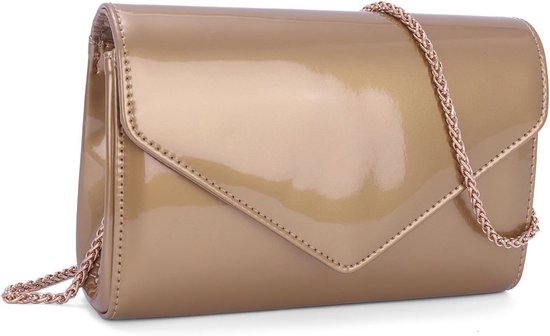 OSDUE Kettingtas, clutch dames, glitter avondtas, elegante enveloptas, kettingtas, schoudertassen voor bruiloft, feest, vrije tijd, date, Glanzend zilver., Elegant