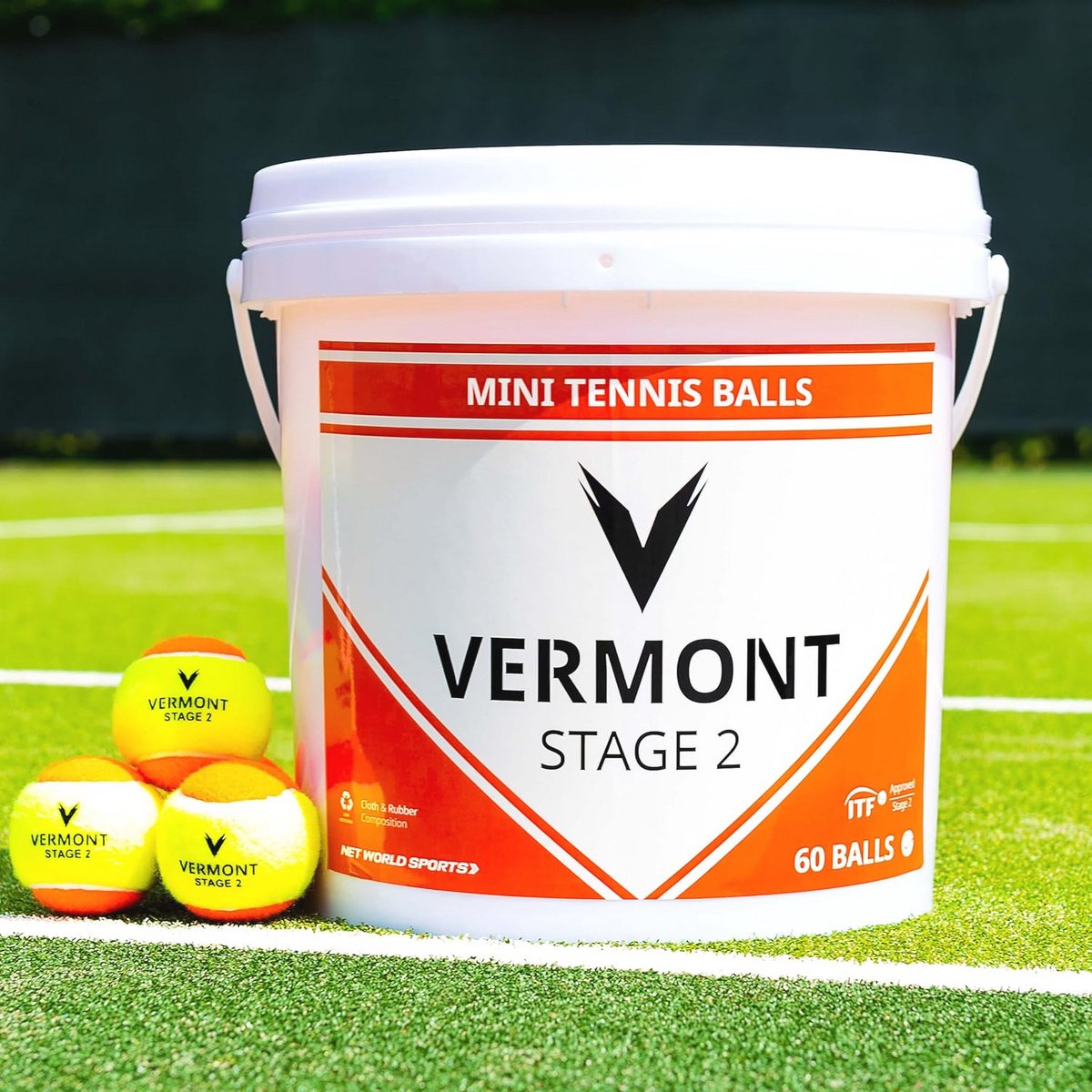 Mini Oranje Tennisballen - Stage 2 ITF Goedgekeurde Tennisballen voor Kinderen