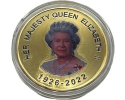 Queen Elizabeth Munt Goudkleurig Royal Family Herdenkingsmunt Britse Koningshuis Collectors Item The Queen Coin Cadeau