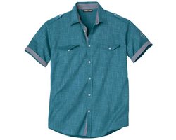 ATLAS FOR MEN - Popeline overhemd Yachting Sail Coast - Heren - Verkrijgbaar in grote maten - 3XL