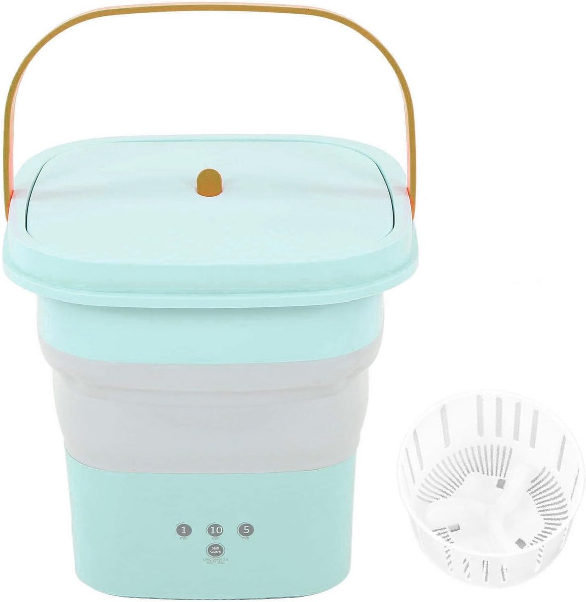 Opvouwbare Mini Wasmachine - Draagbare Wassen en Drogen met Hoge Capaciteit en Snelheid