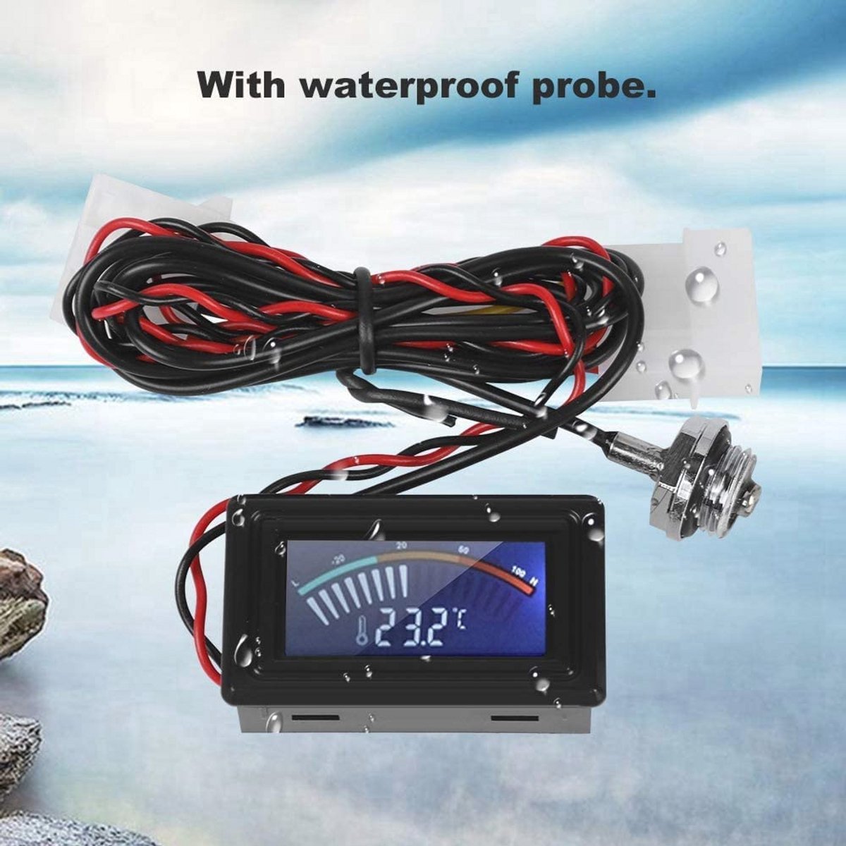 Pointer Display Thermometer met Waterdichte Sonde voor Computer en Laptop