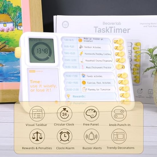 Timer voor Kinderen met Aanpasbare To-Do Lijst, ADHD en Autisme Hulpmiddelen voor Dagelijkse Routines — afbeelding 2