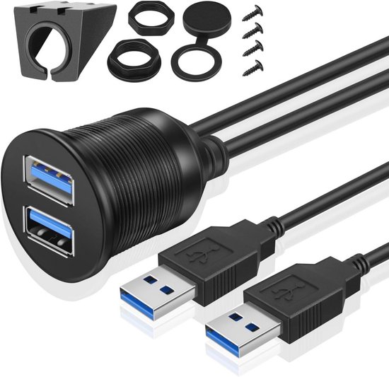 2 Meter USB 3.0 Inbouwbus KABEL - Verlengkabel voor Auto, Vrachtwagen ...