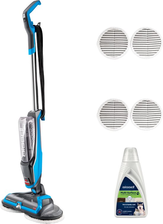 BISSELL SpinWave Elektrische Dweil - Dweilapparaat - Vloerreiniger - Mop voor Harde & Houten Vloeren - Zachte & Stille Schoonmaken - Wendbaar Dweilsysteem - 20522