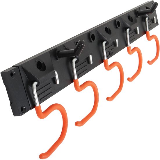 Stevige E-rail Gereedschapshouders – 5 Stuks, Gegalvaniseerd Staal, Tot 600 Lbs, Voor Haken, Schoppen En Zwaar Gereedschap
