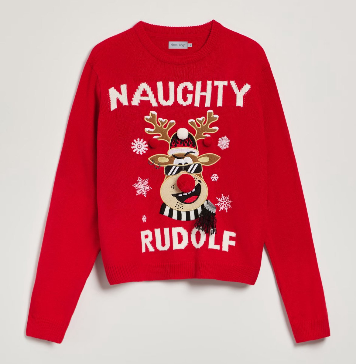 Starry Indigo - Foute Kersttrui Heren / Mannen | Ugly Christmas | Kerstcadeau Volwassenen | Rudolf Rendier