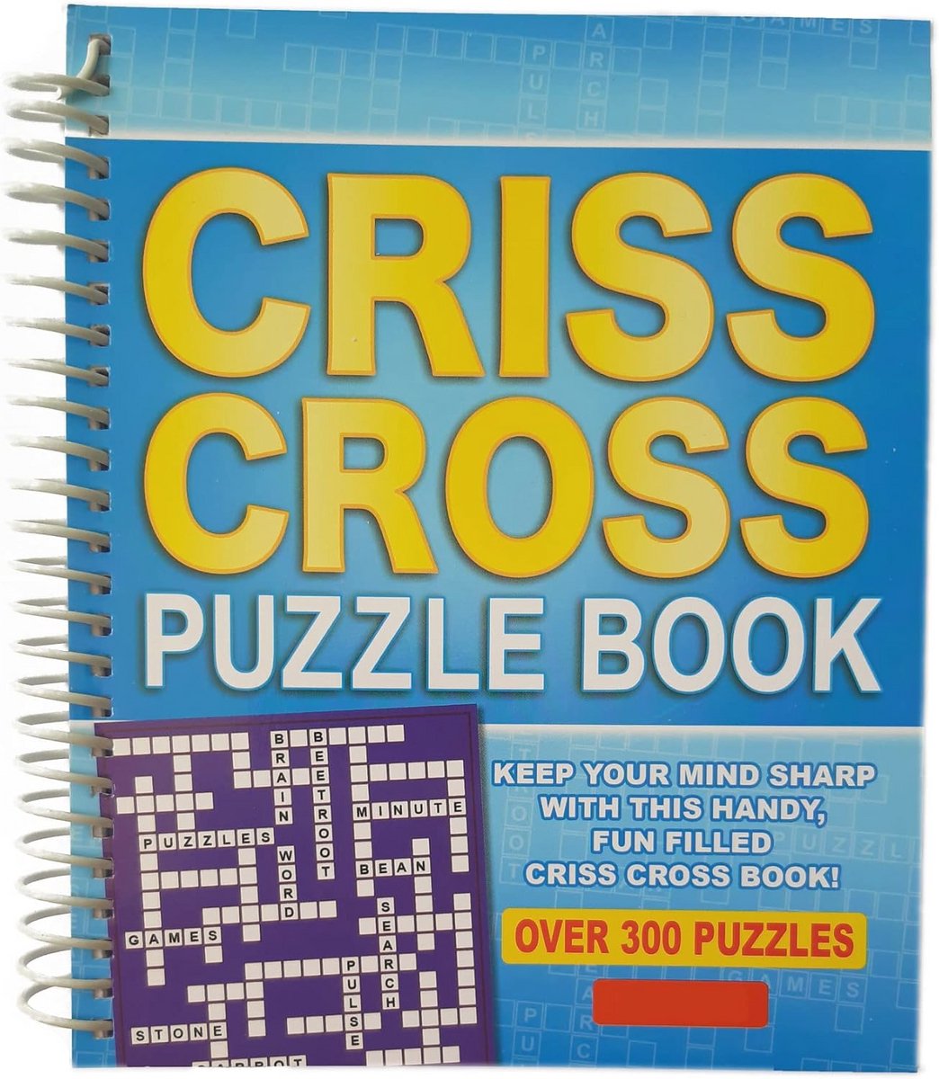 Kruiswoordpuzzelboek - Spiraalgebonden Reispuzzelboek met Meer Dan 300 Puzzels