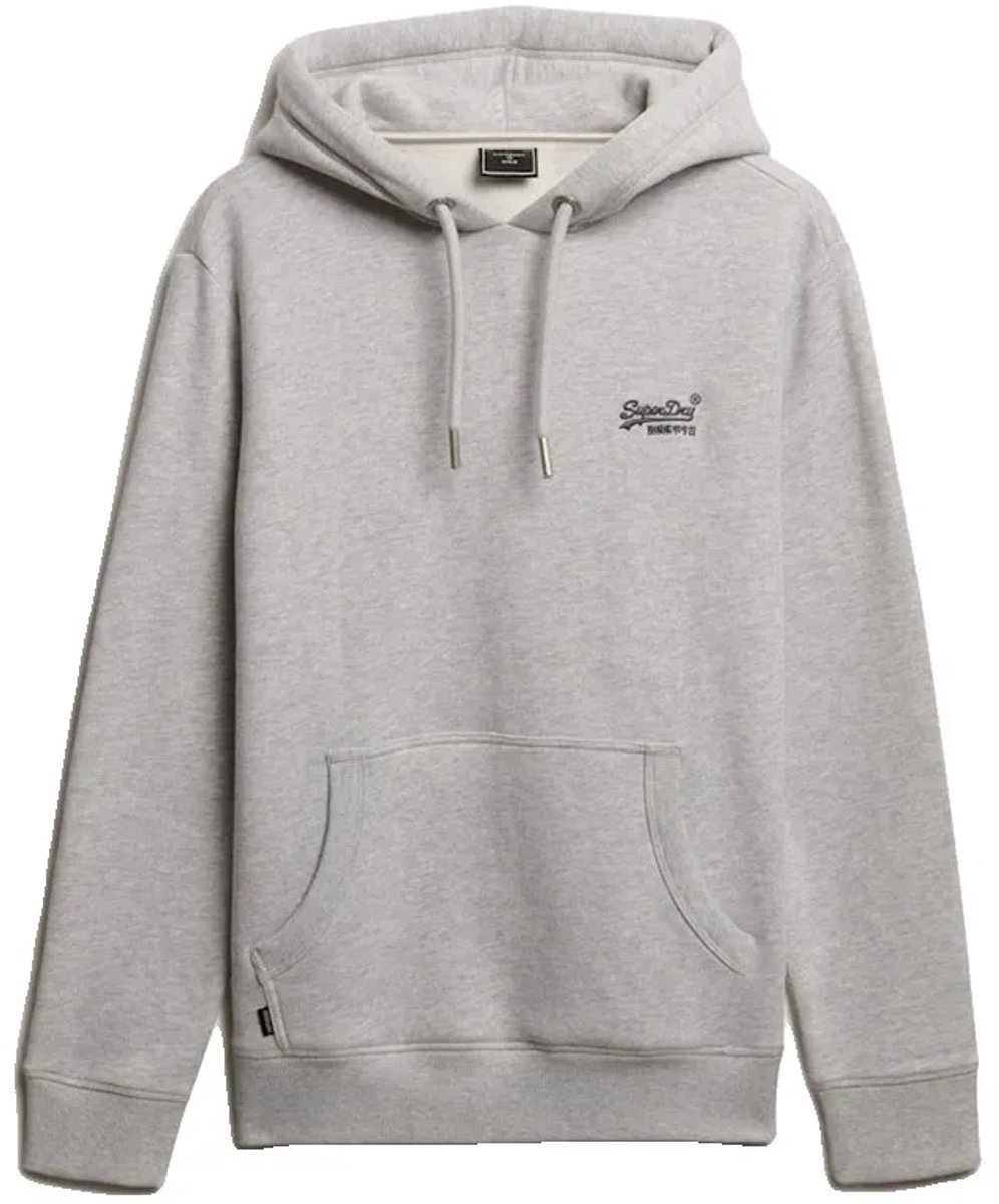 Superdry Vintage Logo Geborduurde Hoodie Heren Hoodies Grijs