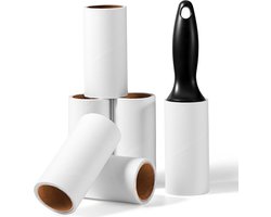 pluisroller, Pluisrol, Kledingkleefroller, Dierenhaarroller, 6 Rollen + 1 Handvat, 360 Vellen Zeer Kleverige Lint Roller, Dierenhaarverwijderingsborstel Voor Dierenhaar, Haar en Kleding