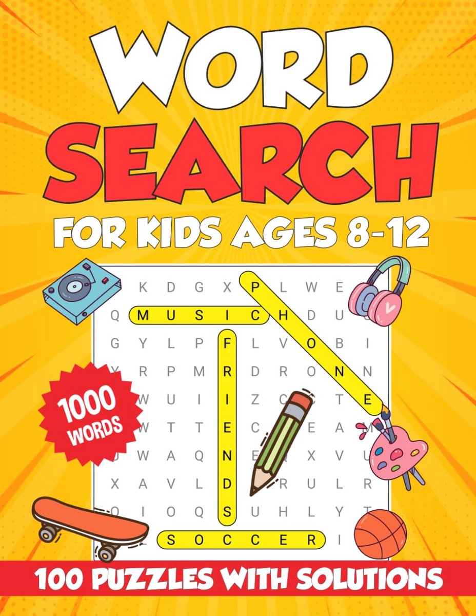 Woordenzoeker voor Kinderen van 8-12 Jaar: 100 Puzzels