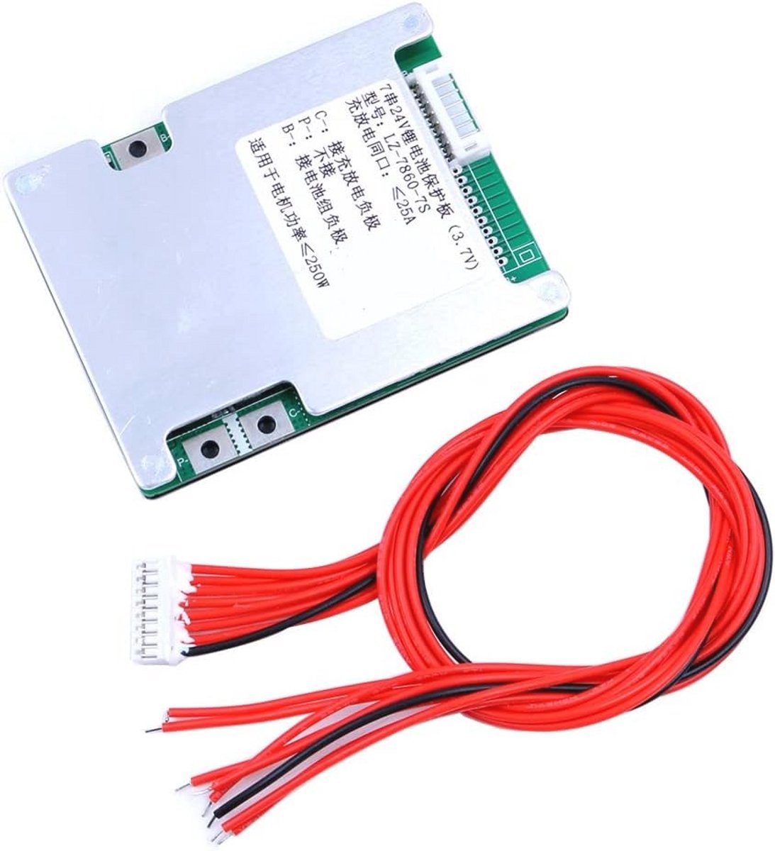Li-ion 7S 24V BMS PCB - 25A 500W batterijbescherming