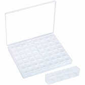 Fako Bijoux - Diamond Painting Opbergbox Met 56 Bakjes - Diamond Painting Opbergdoos - Storage Box - Sorteerdoos - 56 Vaks - Transparant
