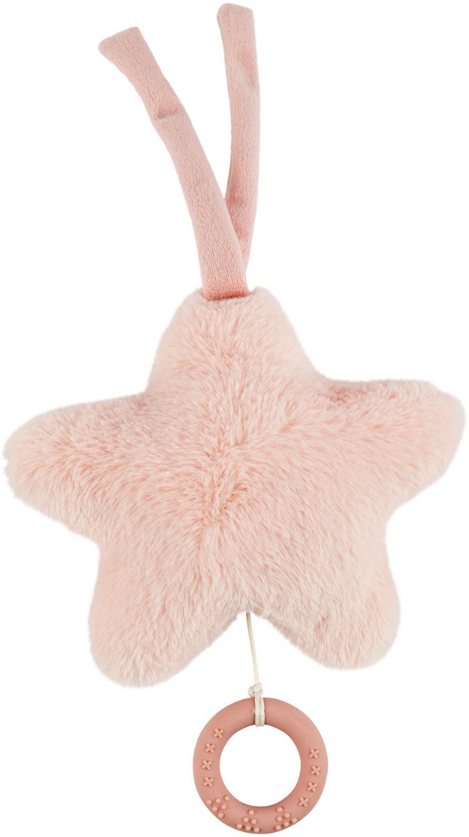 Nattou FanFan Muziekknuffel Ster - 25 cm - Zachte Knuffel met Muziek- Baby Cadeau - Roze
