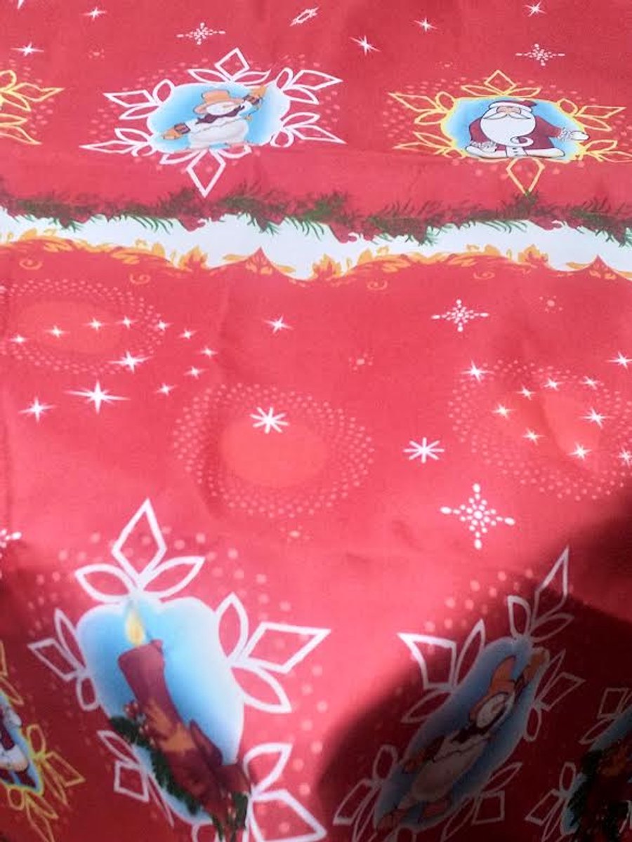 Strijkvrij Kerst Tafelkleed, Snowman, 300 x 150cm