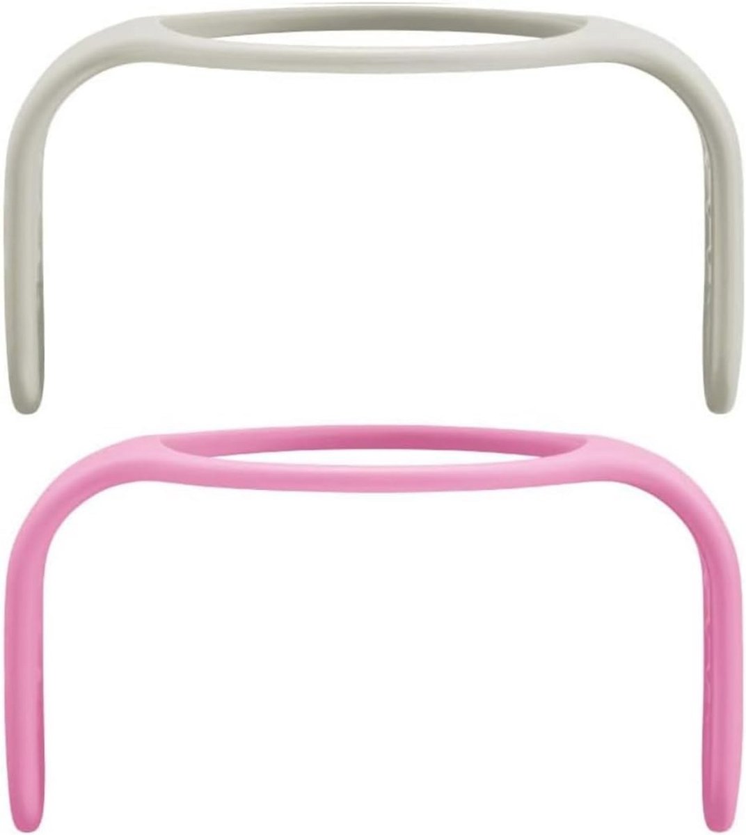 Handgrepen voor Babyflessen en Trainers met Antislip en Nachtlicht, Ergonomisch Ontwerp, Vanaf 0+ Maanden, Roze