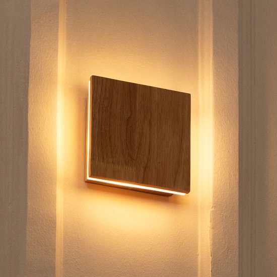 Tavellio Lane Wandlamp – Oplaadbaar – Hout – 100 branduren – Ø14
