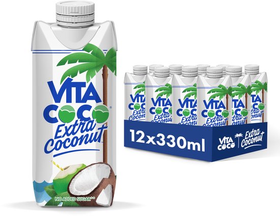 Vita Coco - Boisson gazeuse - Eau de coco - Boisson hydratante - Pressée - 12 x 33cl - Pack économique