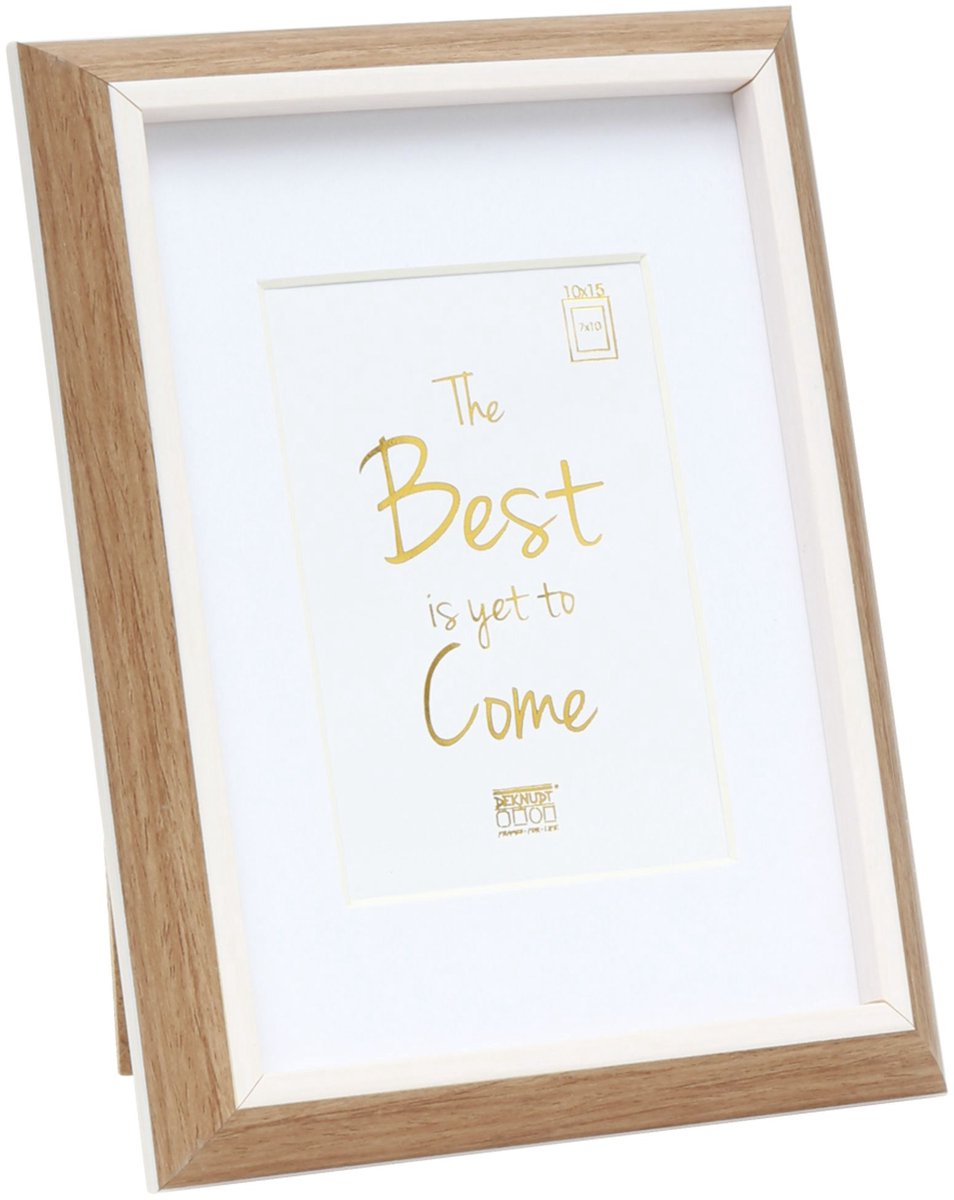 Deknudt Frames fotolijst S46WG4 P1 - houtkleur/wit - 7x10 / 10x15 cm bruin