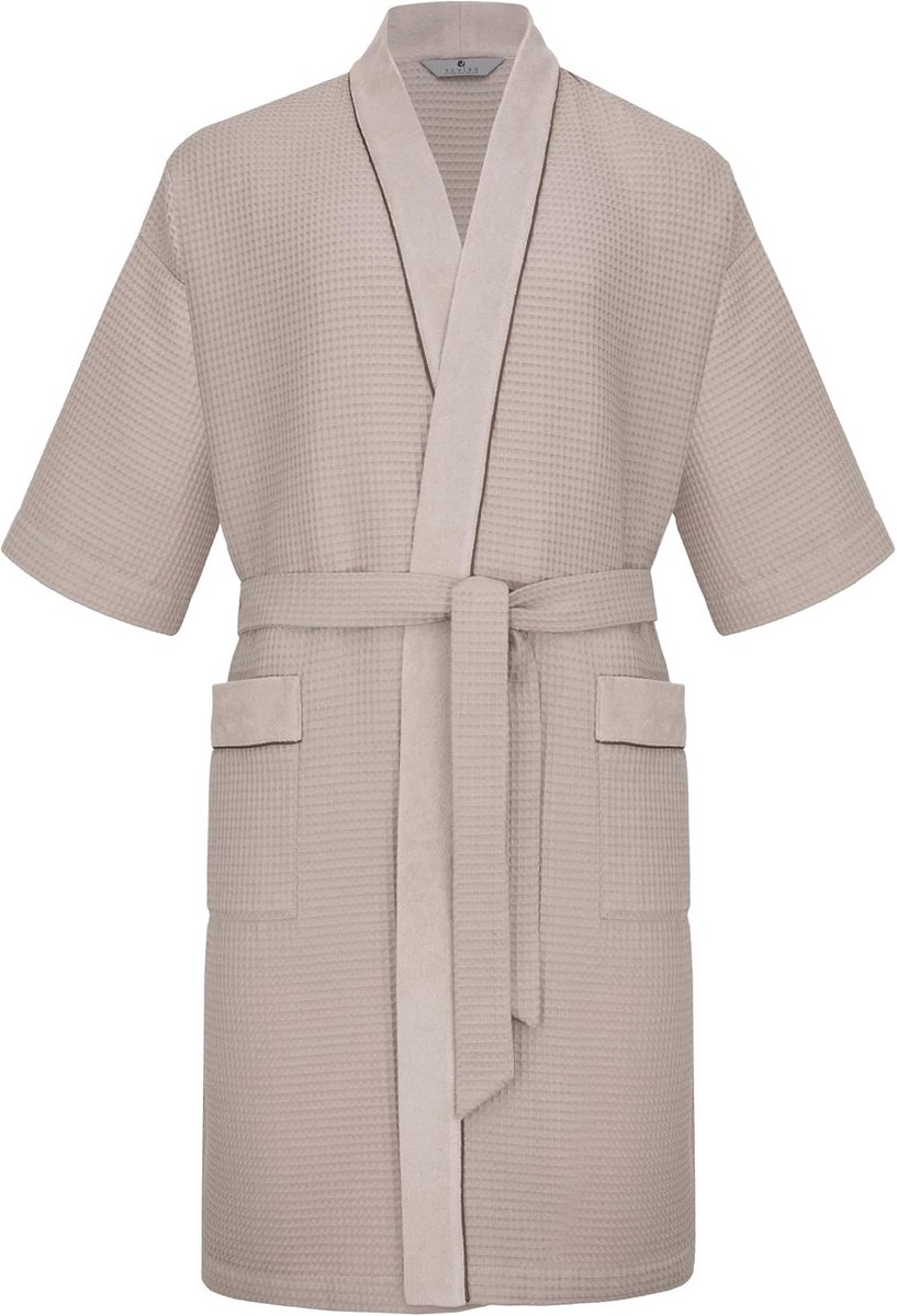 Heren Kimono Badjas 100% Katoen Wafelpiqué