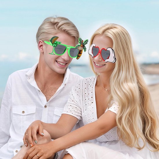 Grappige Feestzonnebrillen - 9 Paar Hawaïaanse Brillen voor Zomerfeesten en Fotobooths — afbeelding 4