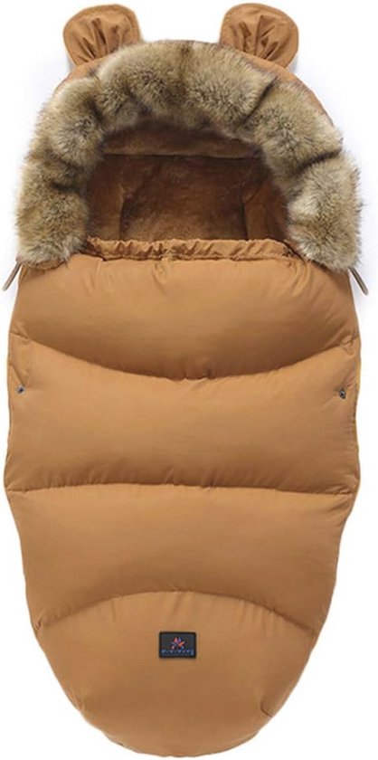 Gants Pour Poussette Hiver – Moufles Isolées Avec Doublure Polaire – Imperméables, Coupe-vent – Lavables En Machine – Beige Ou Noir