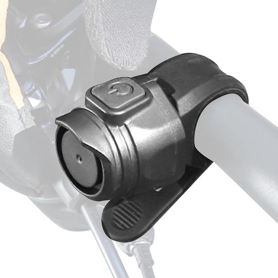 BSSOK Elektrische fietsbel, 125 dB, luid alarm, fietskhoorn, elektronisch, USB, oplaadbaar, voor volwassenen en kinderen, MTB/racefiets/BMX/scooter (zwart