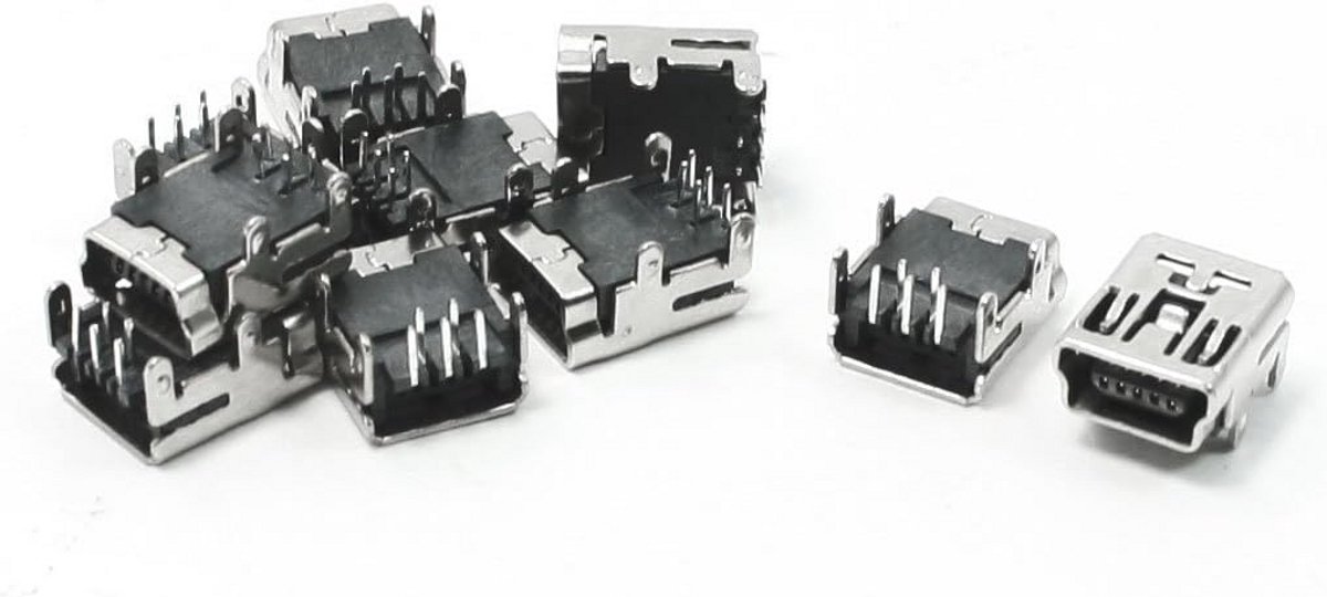 Rechte Hoek PCB Mount USB B Type Vrouwelijke Jack - 10 Stuks