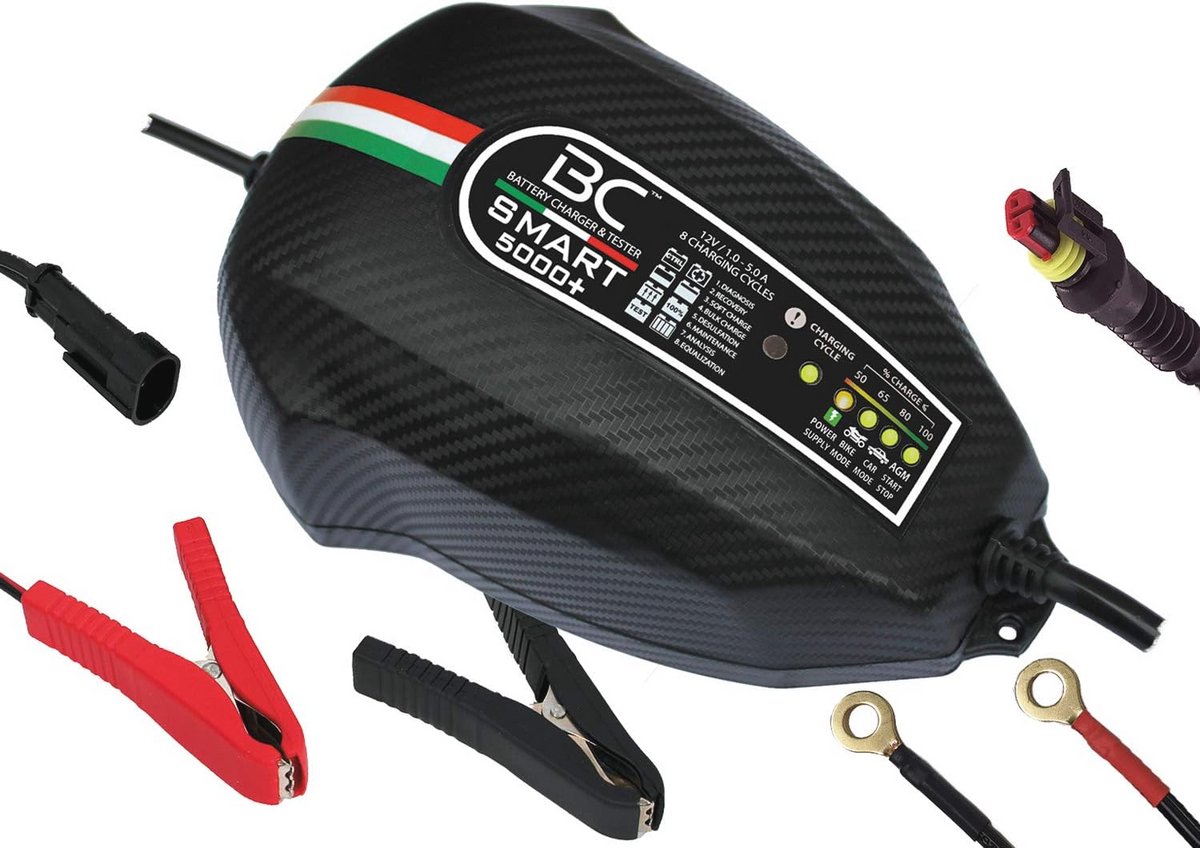 Intelligente Acculader voor 12V Loodzuuraccu's - 5A/1A Oplader en Onderhoudslader