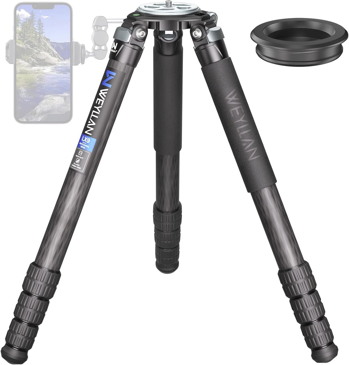 Professioneel Statief van Koolstofvezel - 160 cm - Voor DSLR-camera's en Filmopnames