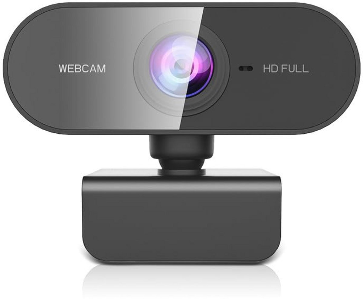 Full HD 1080p Webcam met Microfoon en 360 Graden Rotatie voor PC en Laptop