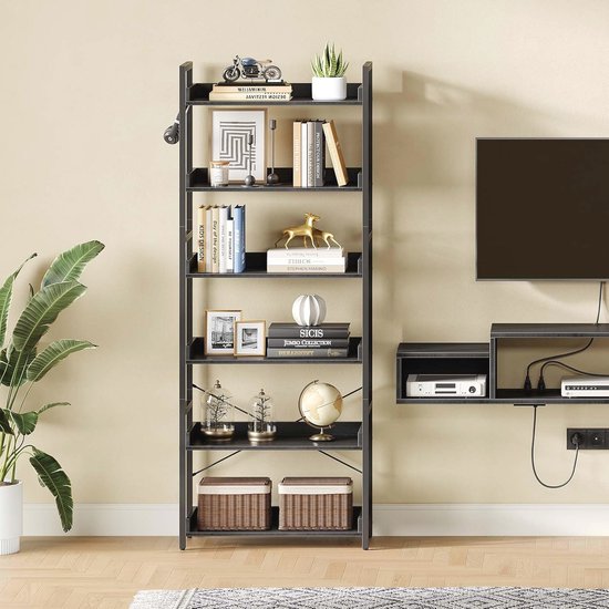 VASAGLE LBC166X01 Boekenkast, 6 niveaus, staand rek VASAGLE LBC166X01 Boekenkast, 6 niveaus, staand rek