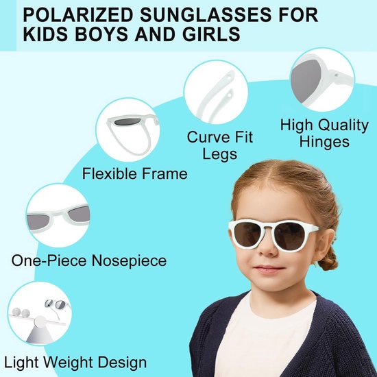 Babyzonnebril met 100% UV-bescherming voor pasgeborenen - Verstelbare riem en brillenbox — afbeelding 5