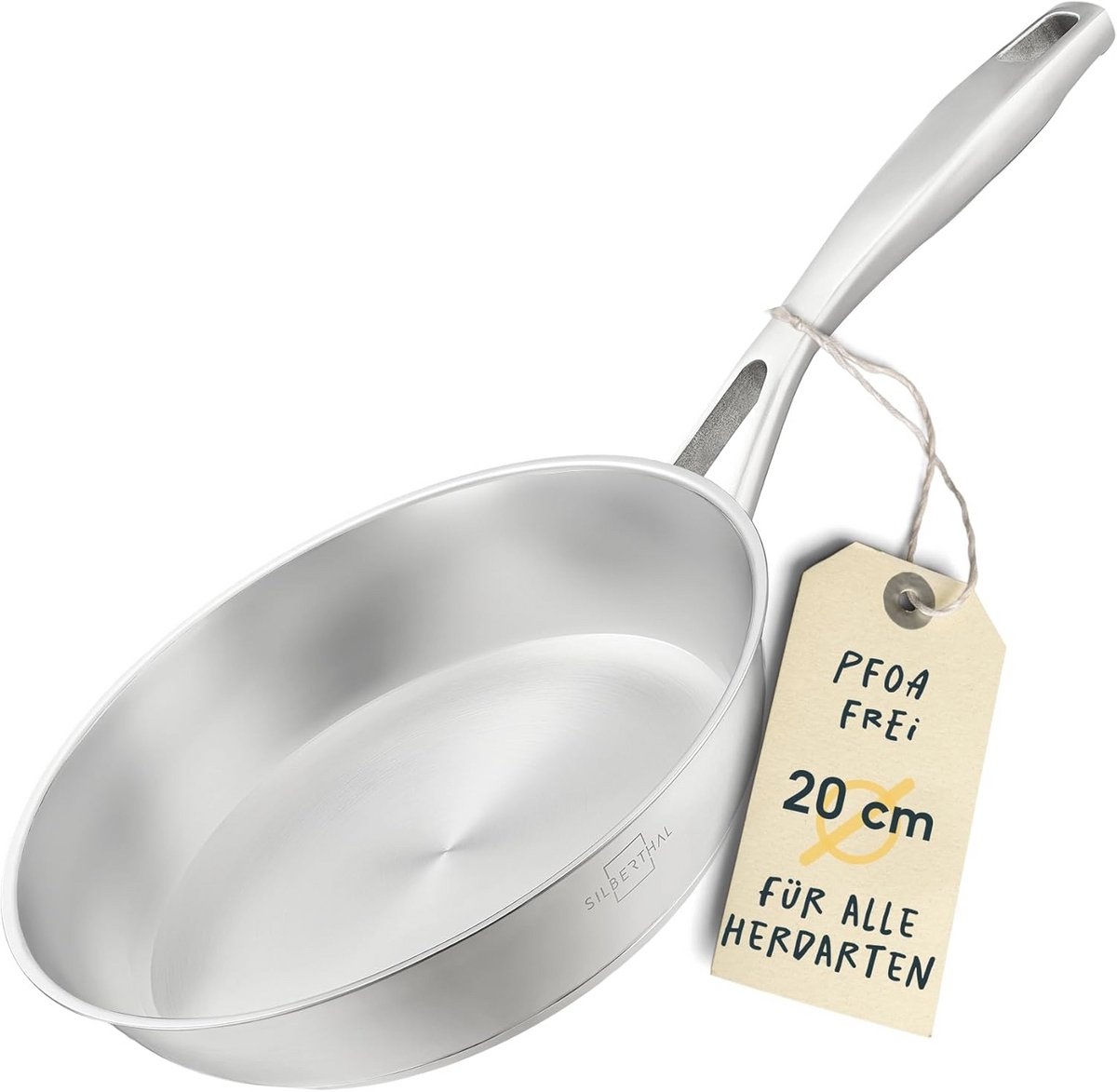 Roestvrij Stalen Braadpan voor Inductie - Professionele 20 cm