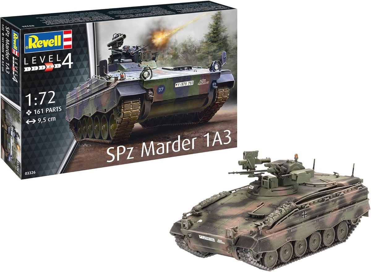 SPZ Marder 1A3 Pantsermodel 1:72, Geavanceerde Modelbouwset voor Gevorderden