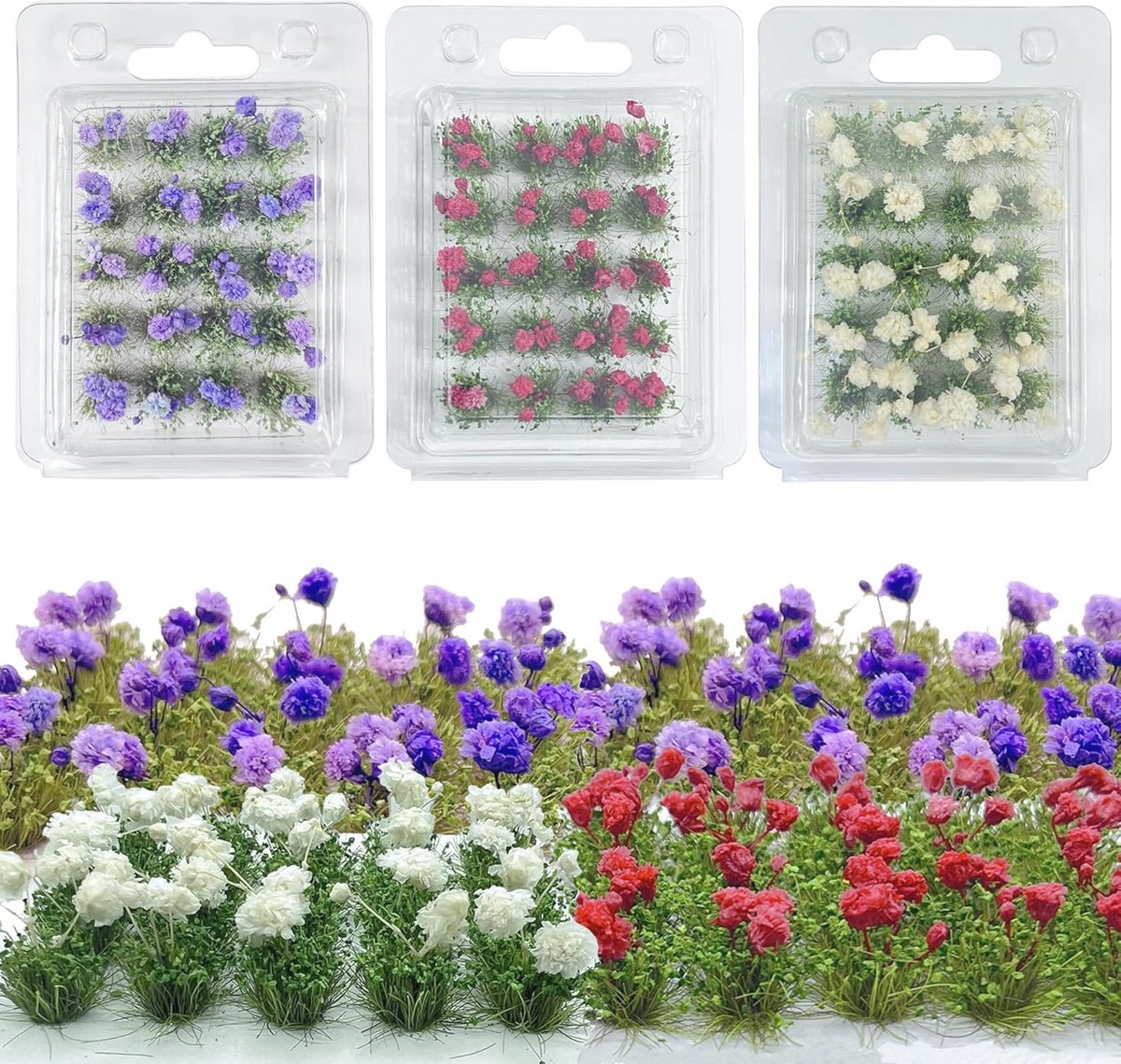 Bloemen Grasbundel voor Modelbouw en Diorama's - Diverse Kleuren