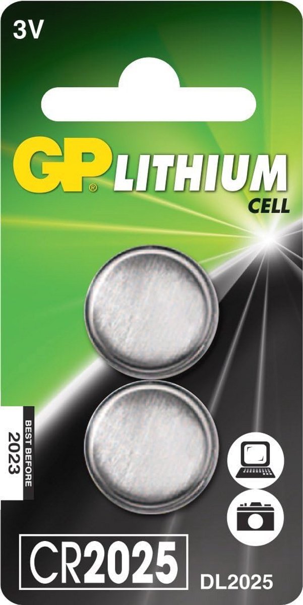 Lithium Knoopcelbatterij CR2025 - 2-pack